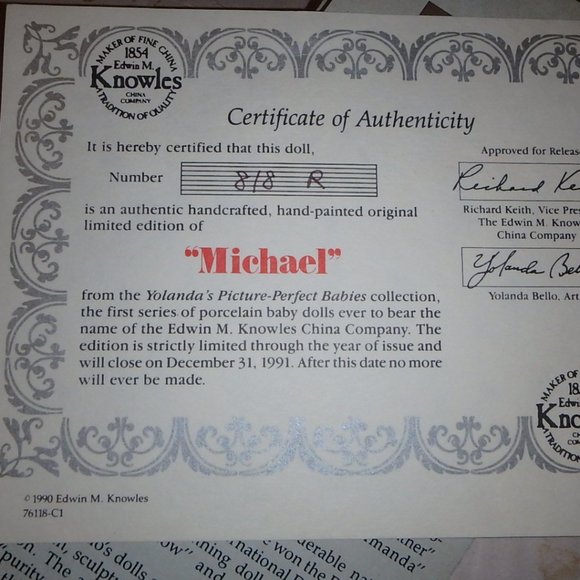 Michael by Yolanda Bello 1990 Yolanda’s Playtime - Picture 4 of 13